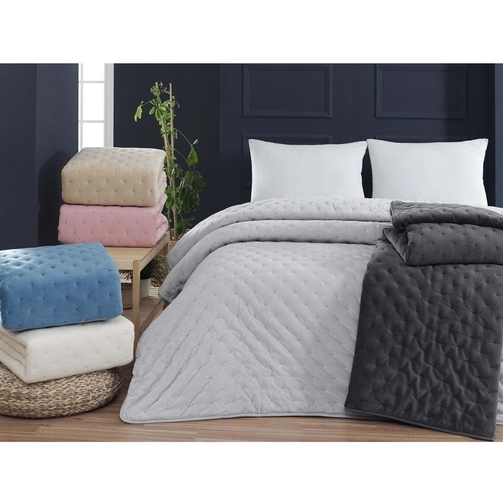 Aksu Soft Vienna (Outlet) Çift Kişilik Yatak Örtüsü Seti (220x240)-Mürdüm