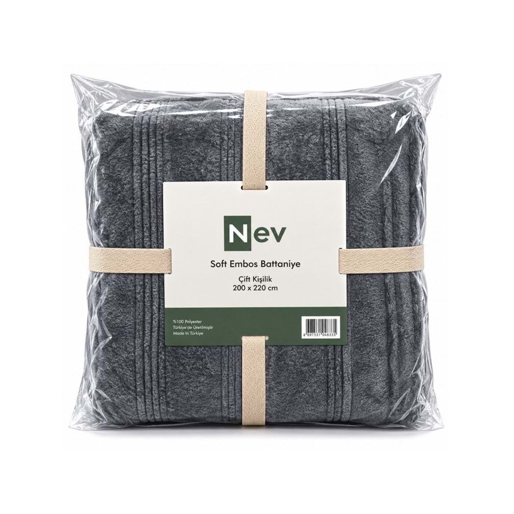 Özdilek Nev Serisi Soft Embos Çift Kişilik Battaniye (200x220)