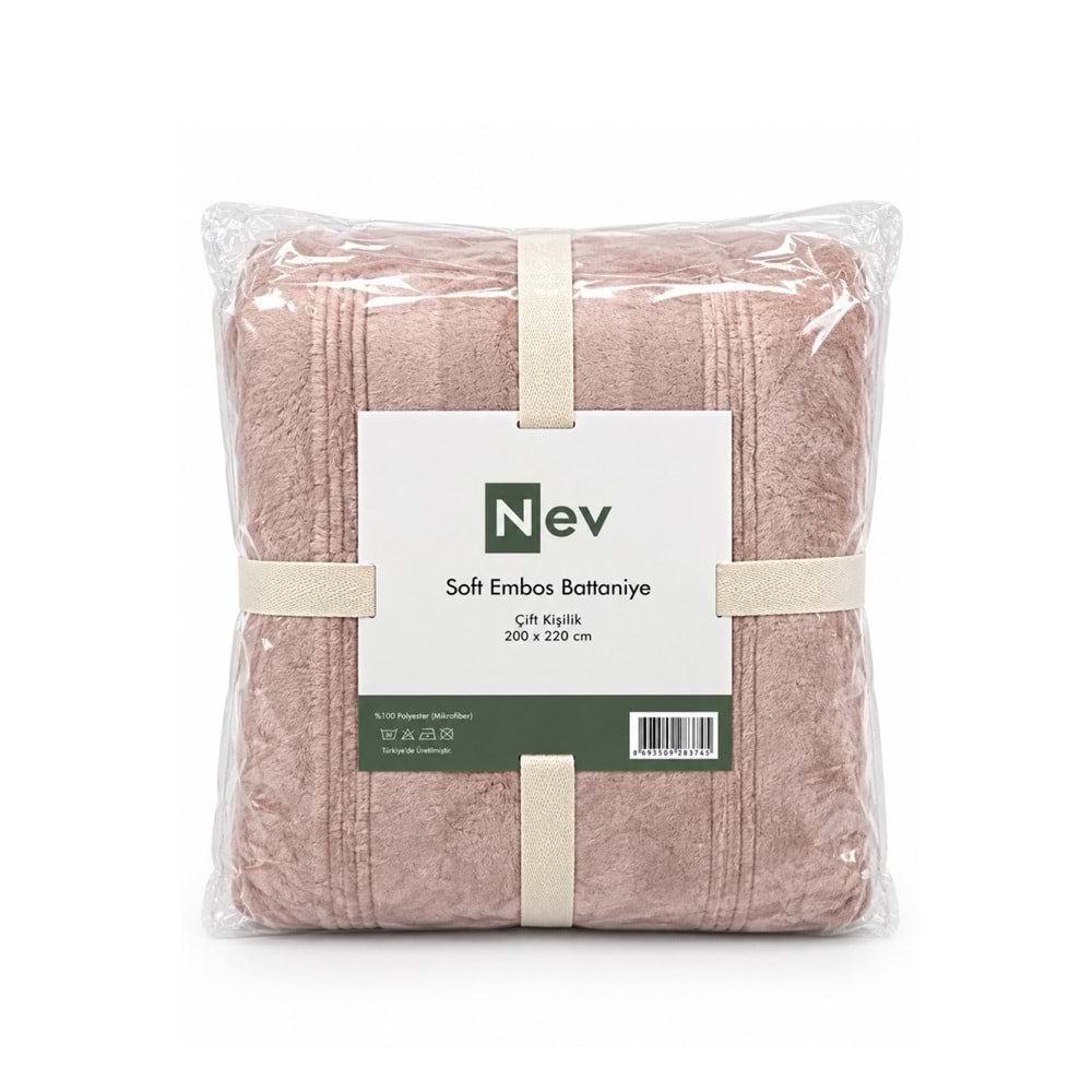 Özdilek Nev Serisi Soft Embos Çift Kişilik Battaniye (200x220)