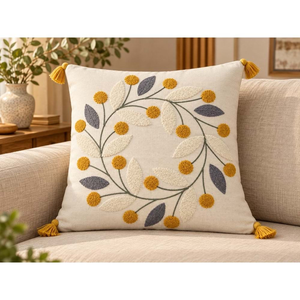 Punch Tufting Lüks Kırlent Kılıfı - v1