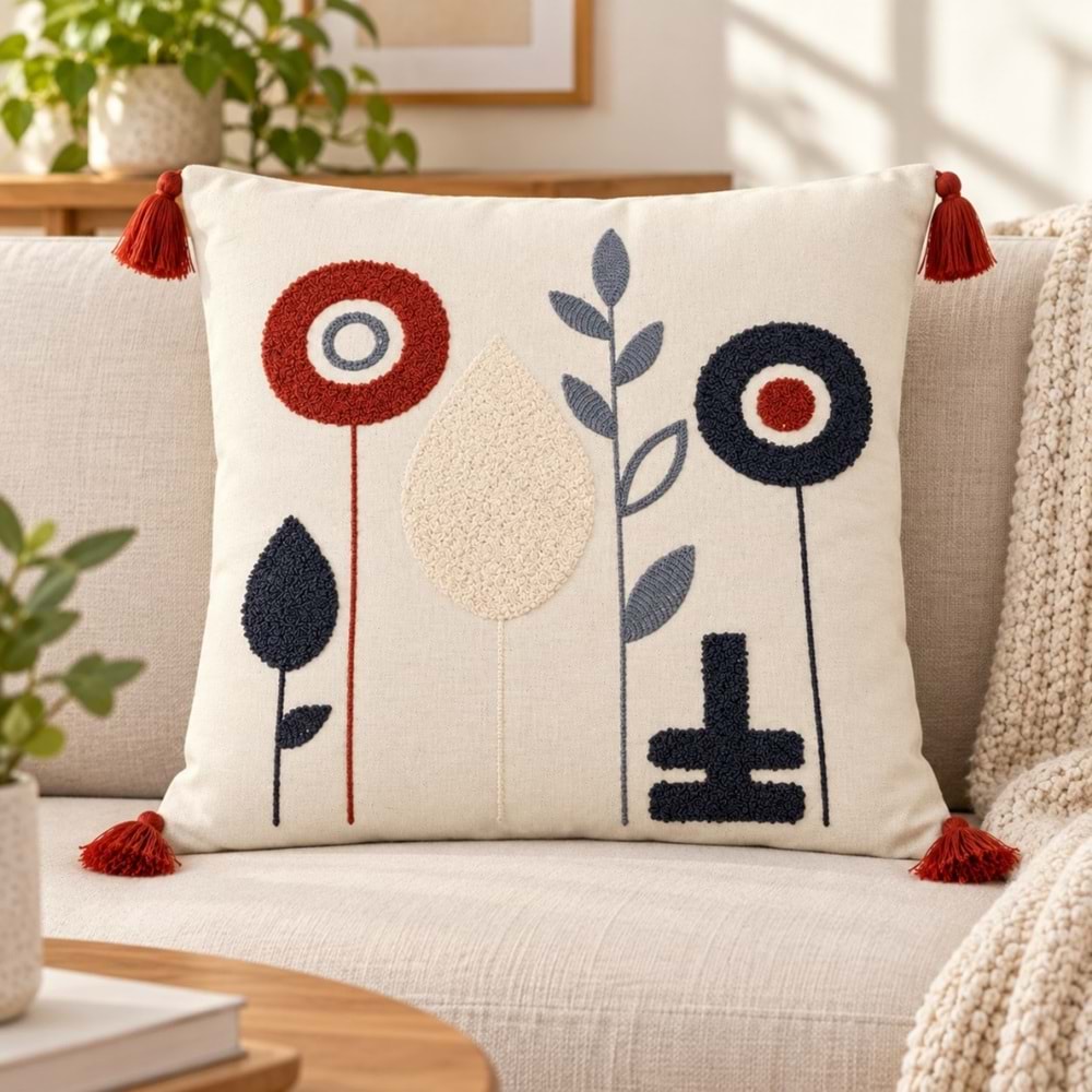 Punch Tufting Lüks Kırlent Kılıfı - v2