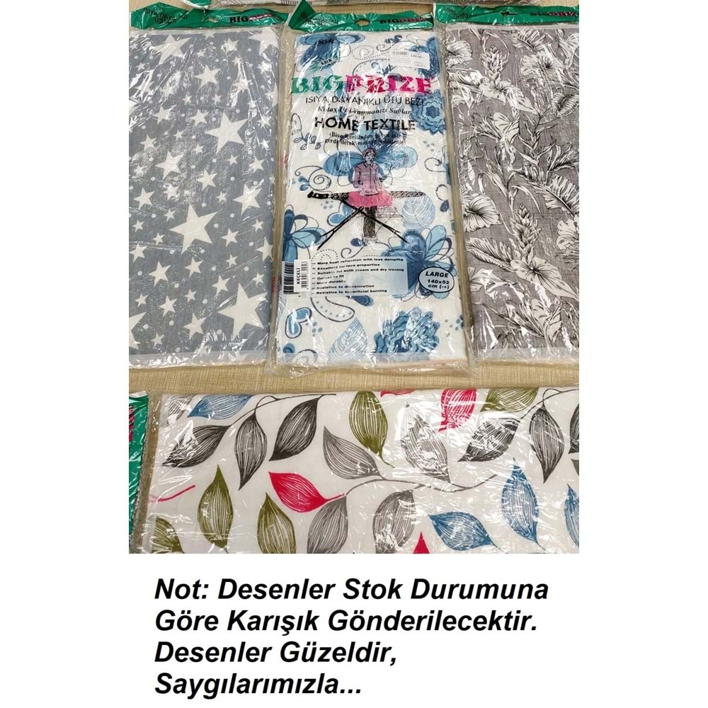 Bigprize Isıya Dayanıklı Keçe Lamineli Ütü Masası Kılıfı, Ütü Bezi (140x52)