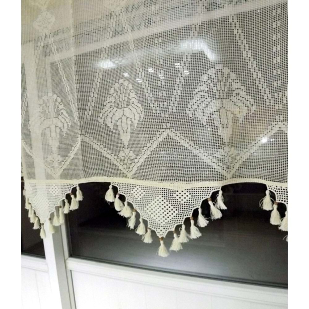 El İşi Dantelli Buldan Perdesi (140*300)