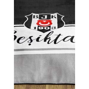 Taç Taraftar Lisanslı Tek Kişilik Battaniye (160x220)-BEŞİKTAŞ KLASİK