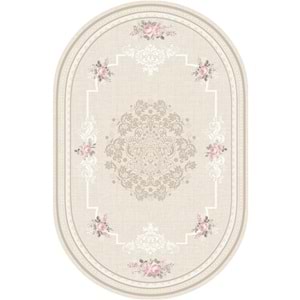 Brillant Latex Oval Kaymaz Taban Halı-GARDEN HLE11312.804-(150x230)
