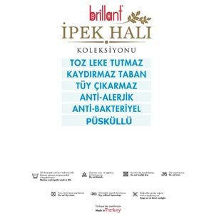 Brillant İpek Latex Oval Kaymaz Taban Halı-EVELY HJE11697.803-(150x230)