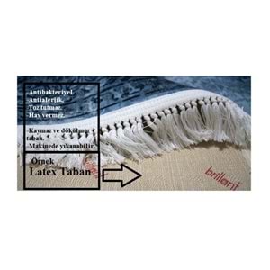Brillant İpek Latex Oval Kaymaz Taban Halı-EVELY HJE11697.803-(150x230)