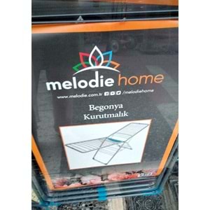 Melodie Home Çamaşır Kurutmalık, Kalın Demirli Metal Çamaşır Askısı-Begonya 3301