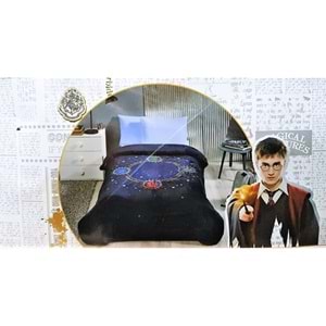 Özdilek Lisanslı Tek Kişilik Çocuk Battaniye (155x215)-Harry Potter Lacivert