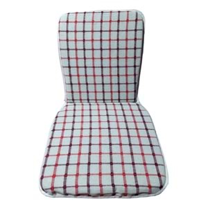 2 Adet Buldan Arkalıklı Sandalye Minderi, Midi Boy (Kalınlık 3,5cm)-Bordo Kırmızı