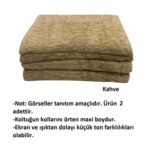 Mandaş Şönil Dokuma Kaymaz Maxi Koltuk-Çekyat Örtüsü(3+3)-Kahve