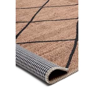 Mandaş Halı Jutz JZ07 Black Doğal Jüt Kilim - 80X150CM
