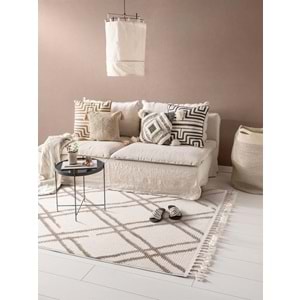 Mandaş Halı Cool CL03 Beige İskandinav Peluş Dokulu Makine Halısı - 80X150CM