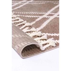 Mandaş Halı Cool CL04 Beige İskandinav Peluş Dokulu Makine Halısı - 80X150CM