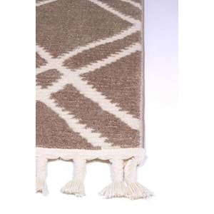 Mandaş Halı Cool CL04 Beige İskandinav Peluş Dokulu Makine Halısı - 80X150CM