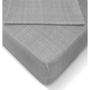 Özlü Fitted Lastikli Çift Kişilik Çarşaf Seti (160x200)-Gri