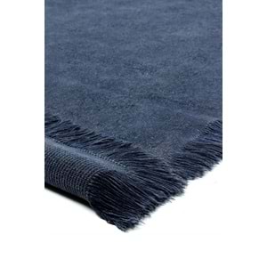Mandaş Halı Rustik RS01 Blue Dört Tarafı Saçaklı Pamuklu Yıkanabilir Kilim