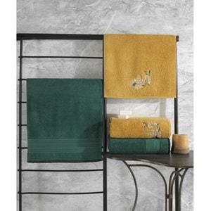 Cotton Box Colorful (Banyo Havlusu Büyük Boy) 4 Parça Hamam Havlu Seti-Yeşil Sarı
