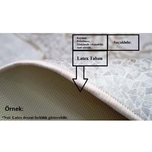 Brillant Latex Kaymaz Taban Halı-KUMSAL HL11250.801-(80x300)