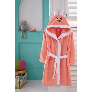 KIDS & BEYBİ çocuk pamuk kapşonlu bornozu 8-9 yaş soman