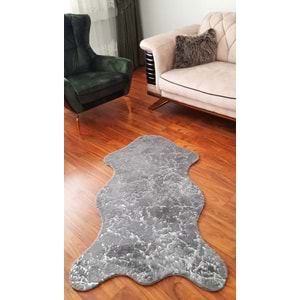 Mandaş Tekstil Simli Lüks Peluş Tavşan Tüyü Post Halı M2 (A+ Kalite)-Özel Ebat