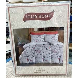 Jolly Home 4 Mevsim Tek Kişilik Kapitoneli Nevresim Takımı-Manolya Mavi