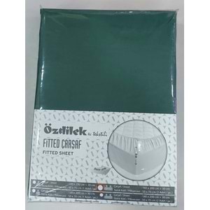 Özdilek Colourist Fitted Lastikli Tek Kişilik Çarşaf Seti (100x200)-Zümrüt Yeşili