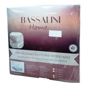 Bassalini Home Kapitoneli Fitted Sıvı Geçirmez Battal Tek Kişilik Alez (117x200+30)