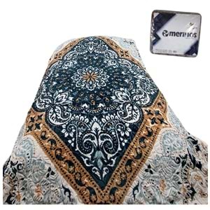 Merinos Fashion Çift Kişilik Vizon Battaniye (200x240)-Azul Petrol