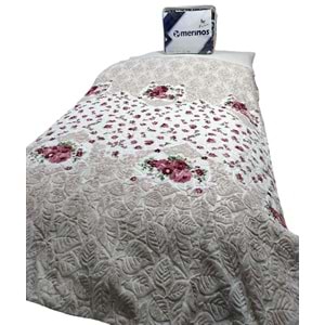 Merinos Fashion Çift Kişilik Vizon Battaniye (200x240)-Rose Bej