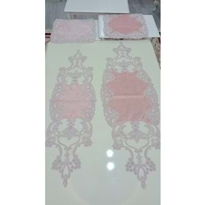 Öz Home Kadife 5 li Salon Takımı Pudra Pembe