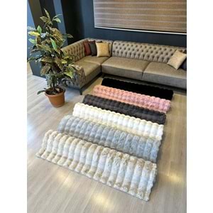 Mandaş Tekstil Lüks Peluş Tavşan Tüyü Post Halı M2 (A+ Kalite)-Özel Ebat