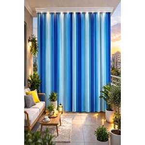Balkon Perdesi Branda Kumaşı Metrelik (En 150cm)-Mavi A.Mavi