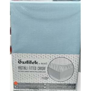 Özdilek Colourist Fitted Lastikli Tek Kişilik Çarşaf Seti (100x200)-Aqua