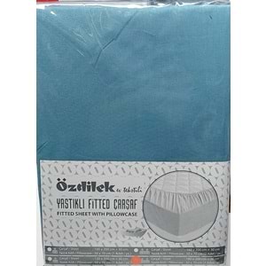 Özdilek Colourist Fitted Lastikli Battal Çift Kişilik Çarşaf Seti (180x200)-Maldiv