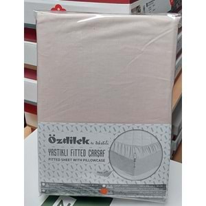 Özdilek Colourist Fitted Lastikli Battal Çift Kişilik Çarşaf Seti (180x200)-Sütlü Kahve