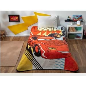 Taç Lisanslı Tek Kişilik Çocuk Battaniye (160x220)-Şimşek Mcqueen Cars Timeless