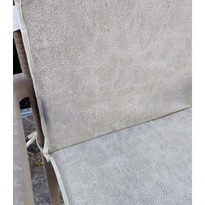 4 Adet Rattan Arkalıklı Sandalye Minderi (Kalınlık 4cm)-Primer Bej