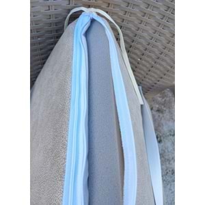 4 Adet Rattan Arkalıklı Sandalye Minderi (Kalınlık 4cm)-Primer Bej