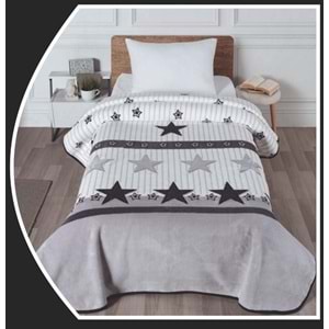 Polo Life Taraftar Yıldız Tek Kişilik Battaniye (160x220)-BJK SİYAH BEYAZ