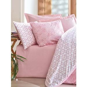 Cotton Box Rnf Minimal Çift Kişilik Nevresim Takımı Lastikli Çarşaf Best Pembe