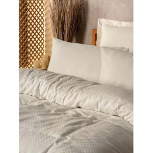 Cotton Box Plaıd Ranforce Tek Kişilik Nevresim Takımı KREM