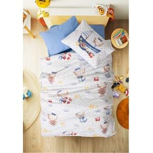 Cotton Box Ranforce Bebek Nevresim Takımı Seaman Mavi