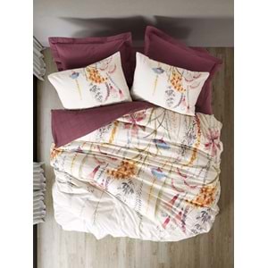 Cotton Box Rnf Modeline Tek Kişilik Nevresim Takımı Flos Bordo
