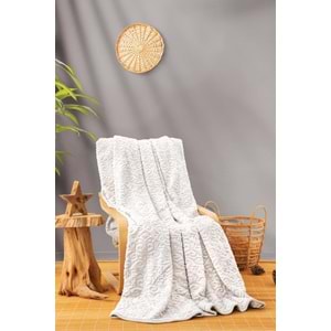 Cotton Box Embos -Krem- Çift Kişilik Kutulu Battaniye (220x240)