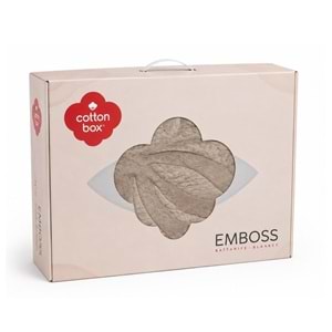 Cotton Box Embos -Kapuçino- Çift Kişilik Kutulu Battaniye (220x240)