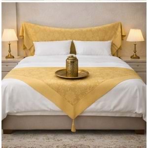 Mandaş Milanyum Koltuk Şalı 170*170 Gold