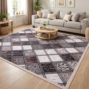 Polo Life Savan 4m2 Pamuklu Lastiksiz Halı Ört, Çok Amaçlı, Piknik Ört (170x245)-Kareli Bordo