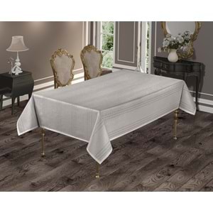 Beytuğ Golden Laurel Tablec Loths Masa Örtüsü 150*220 Gri