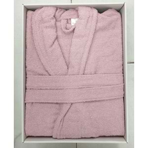 Polo Life Kutulu %100 Pamuk Tek Bornoz Şalyaka-Pembe (L Beden)